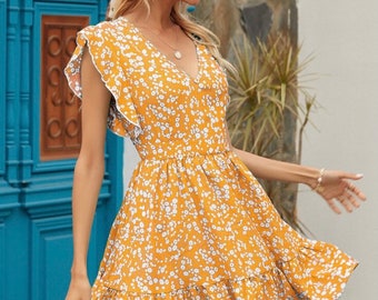 light yellow sun dress