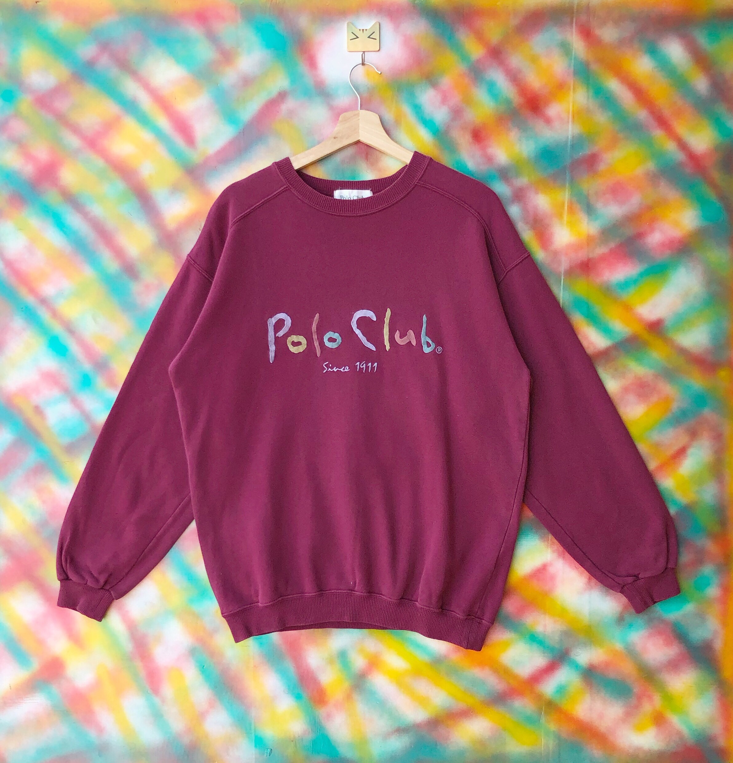 Vendimia Polo Club Sudaderas Polo Club Bordado Suéter Etsy