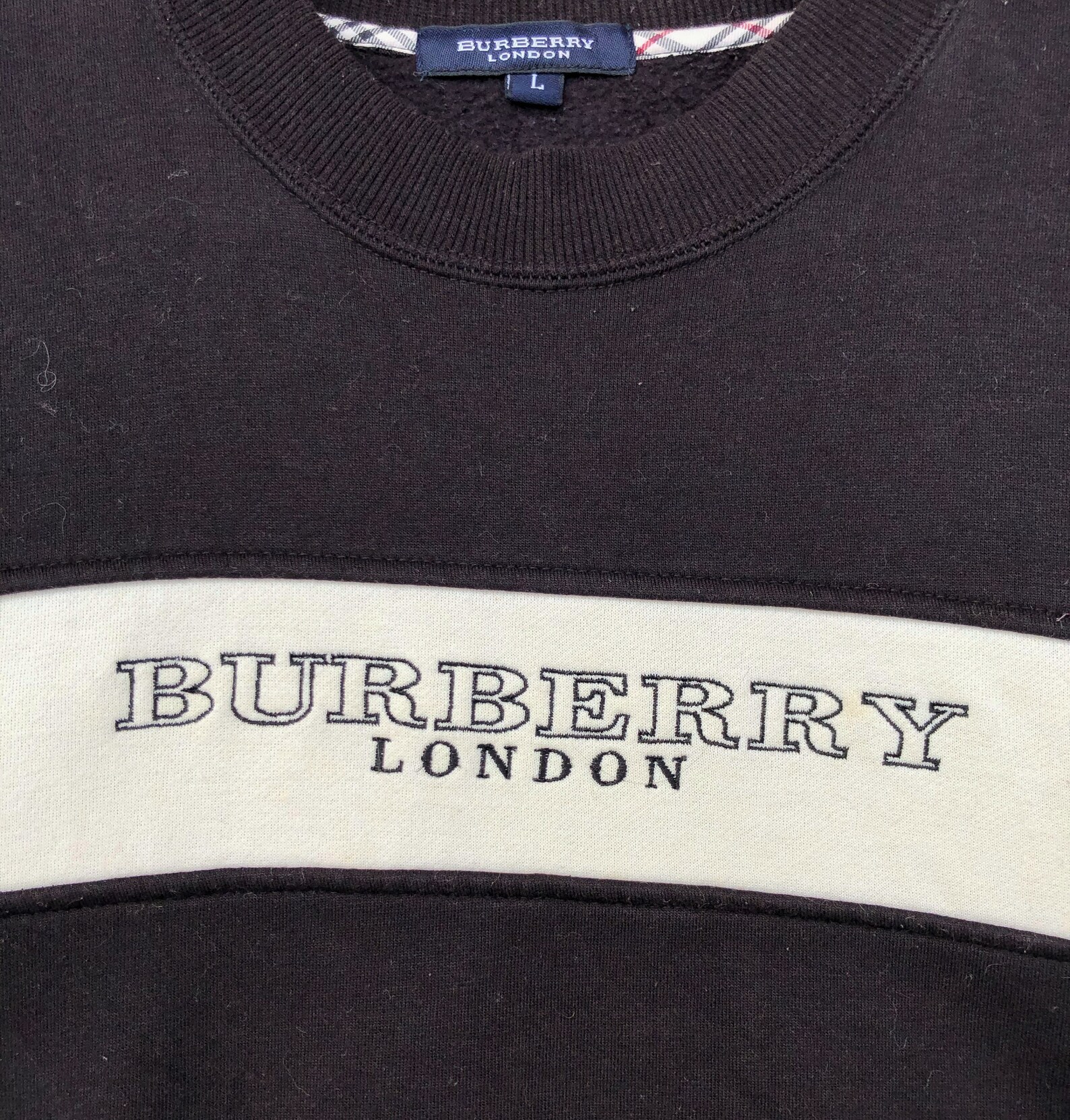 Vintage Burberry Sweatshirt SpellOut Big Logo Embroidery | Etsy