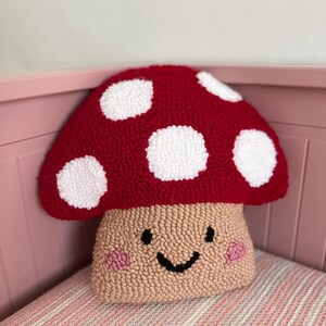 Punch Needle Mushroom Pillow, Tufted Mushroom Pillow, Mushie Pillow,  Throw Pillow Case, Gift For Girls, Christmas Gift