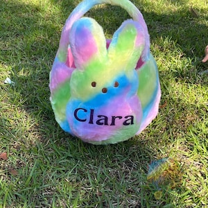 Peeps Personalized Basket, Easter Basket, Personalized Easter Basket, Plush , Easter Plush Basket, peeps, boys basket, girls basket