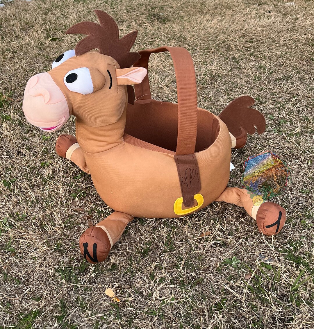 Personalized Jumbo Toy Story Basket, Custom Horse Easter Basket, Plush