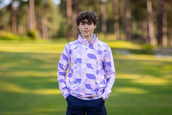 1 4 Zip Pink Multicolour Boys Junior Kids Golf Pullover jumper Etsy