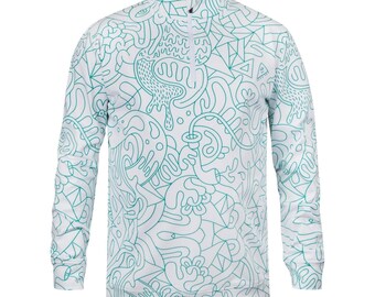 Personalise Quarter zip Green and White Pattern Boys, Junior, Kid's Golf Pullover/Jumper