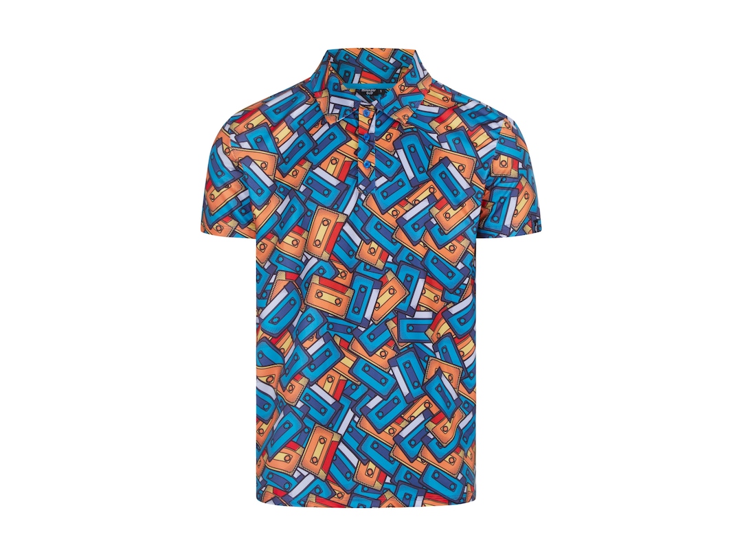 Retro Golf Polo Shirt for Men Multicolour Polo for Him the Golf Lover