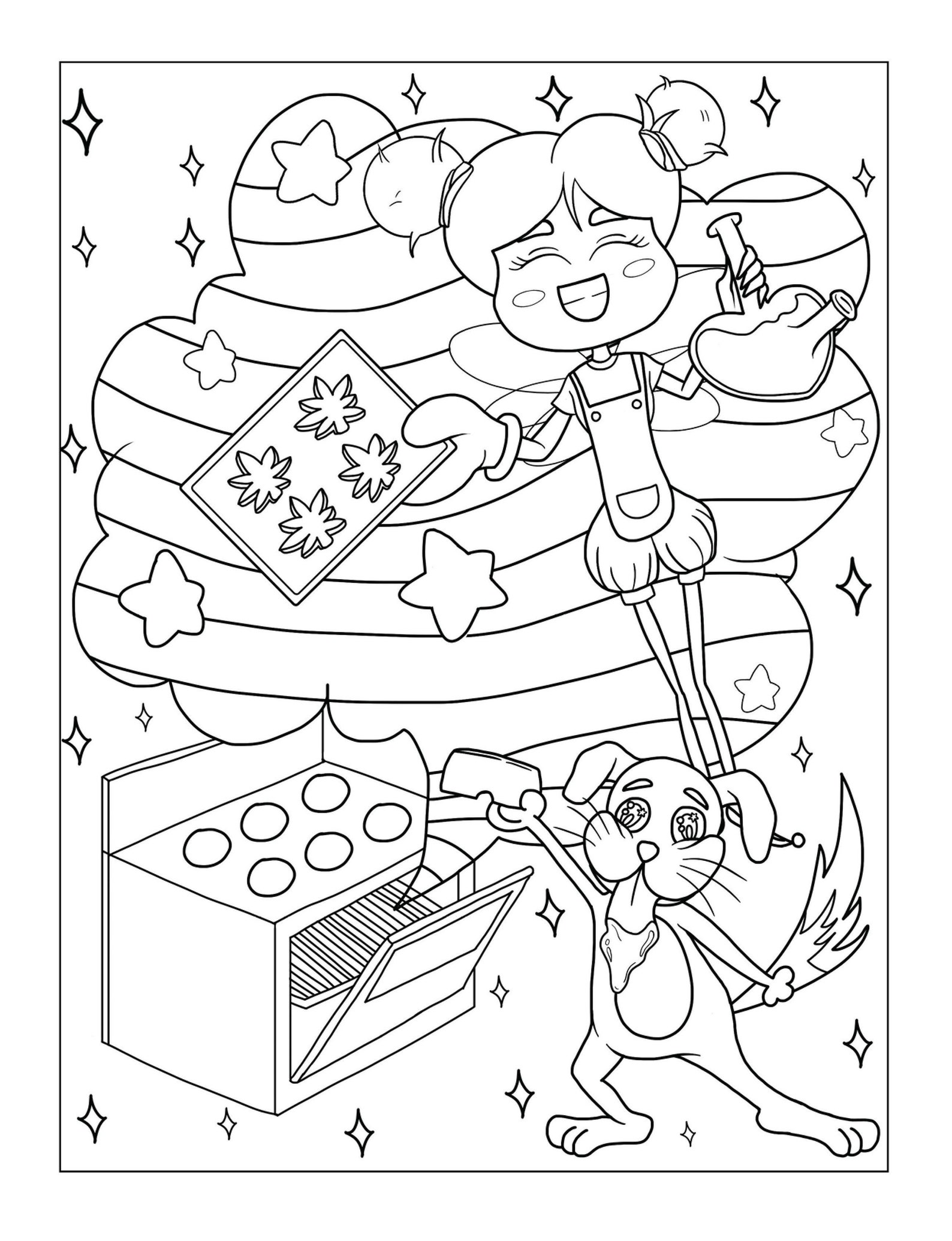 Trippy Stoner Printable Coloring Pages 16 Digital Downloads - Etsy