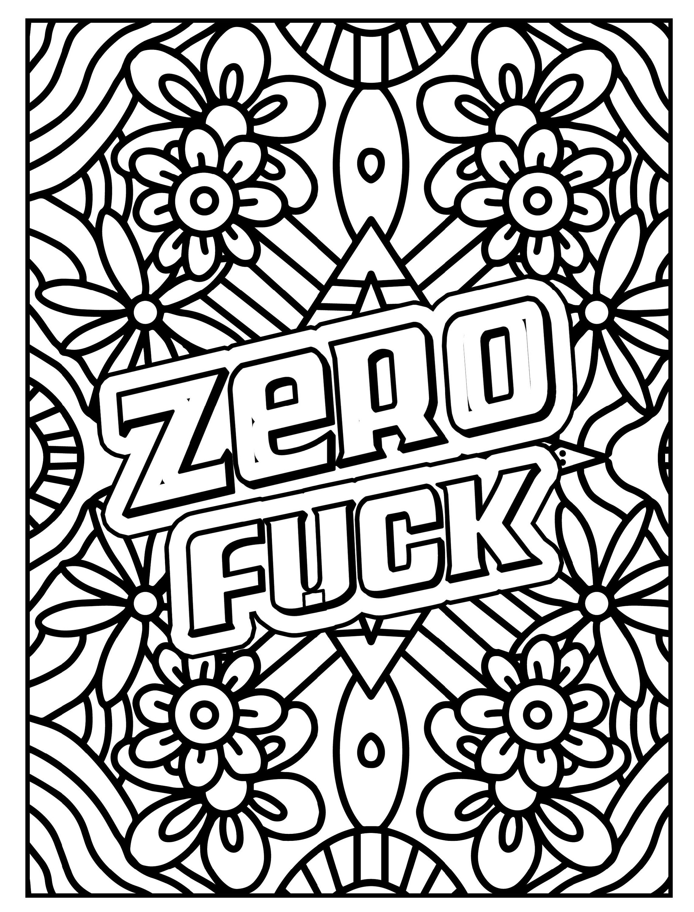 40 Adult Curse Word Printable Coloring Pages Digital Download | Etsy