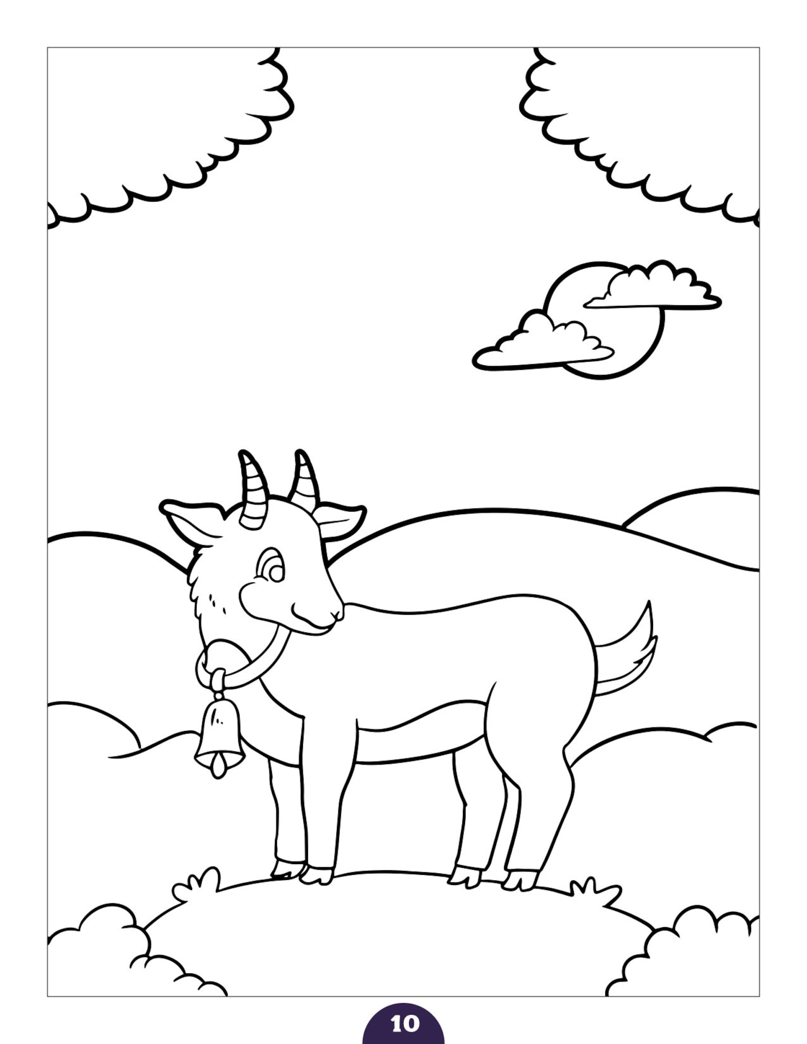 50 Cute Animal Coloring Pages for Adults and Kids Instant Download ...