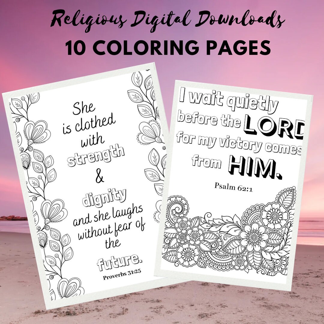 Printable 10 Religious Adult Coloring Pages - Digital Downloadcraft ...
