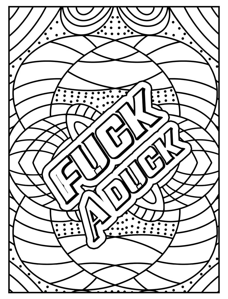 Printable 40 Adult Curse Word Mandala Coloring Pages Instant Download Print at HomeCraft supplies, relaxation, create, art, color image 2