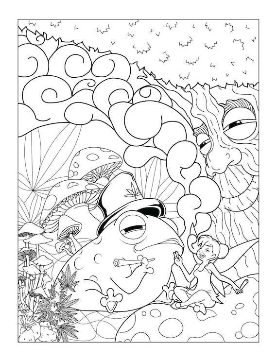 200+ Stoner Coloring Pages for Adults Graphic by E A G L E · Creative  Fabrica