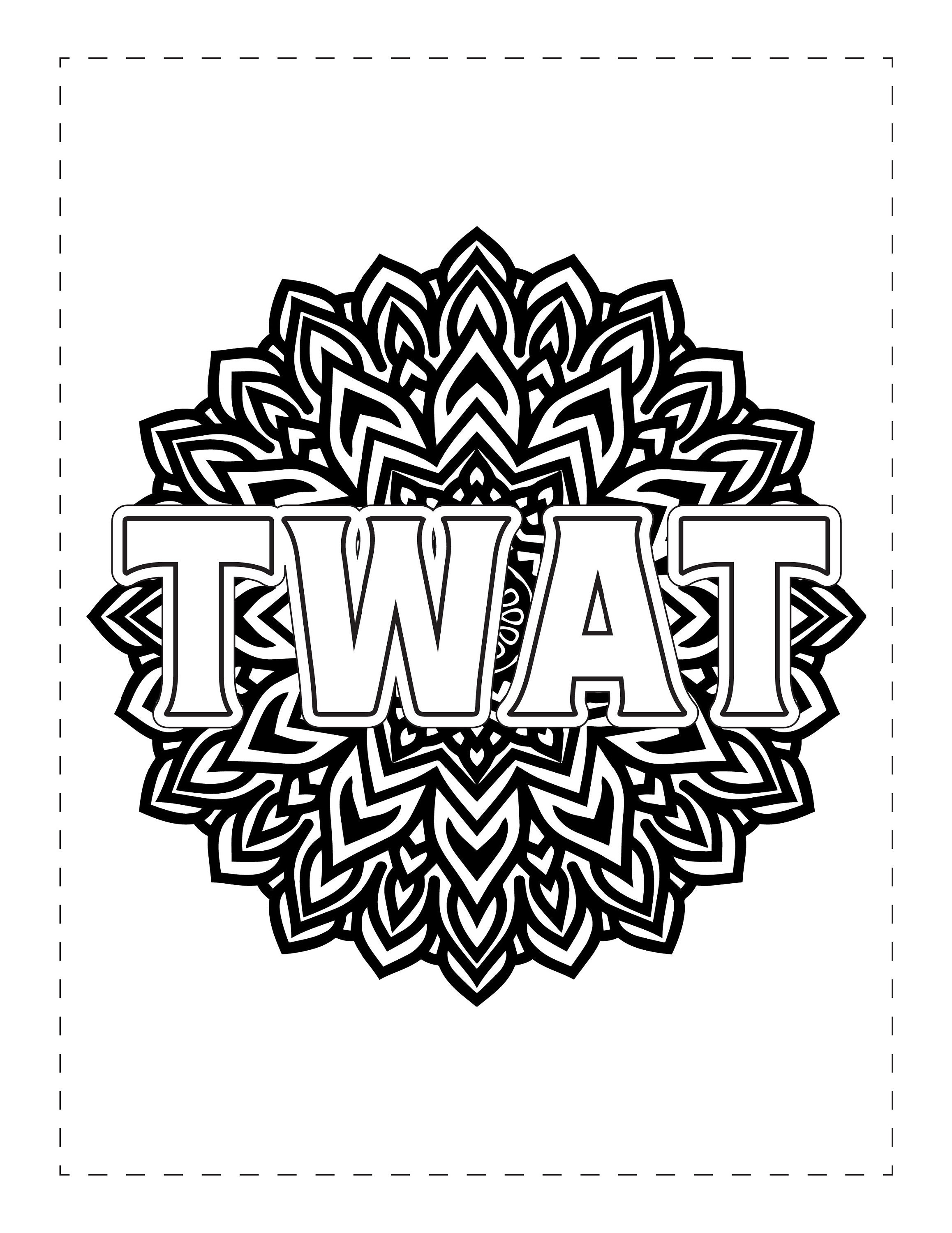 Printable 40 Adult Coloring Pages With Curse Words: Relax and - Etsy
