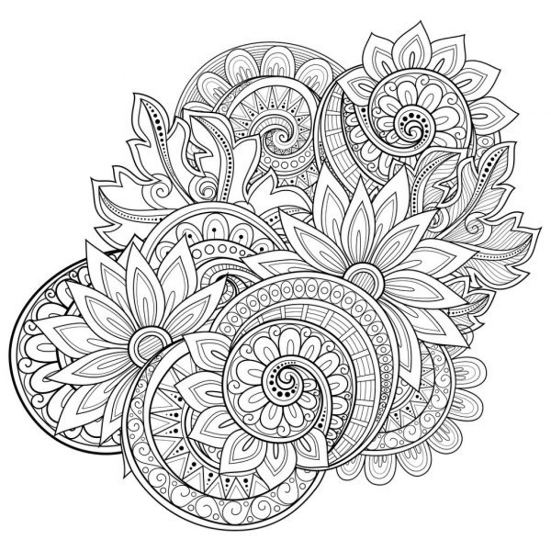 Mandala Coloring Pages 100 Different Designs Digital - Etsy