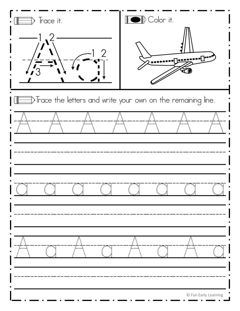Printable 100 Letter Learning Coloring Pages Instant Download Print at