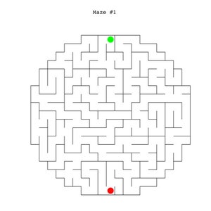 Printable 100 Circle Mazes With Solutions - Instant Download - Print at ...