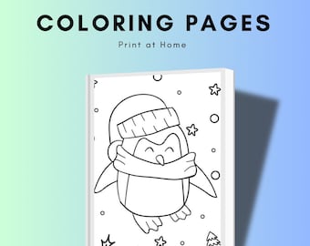 Printable 100 Christmas Coloring Pages - Instant Download - Print at HomeCraft supplies, relaxation, create, art, color