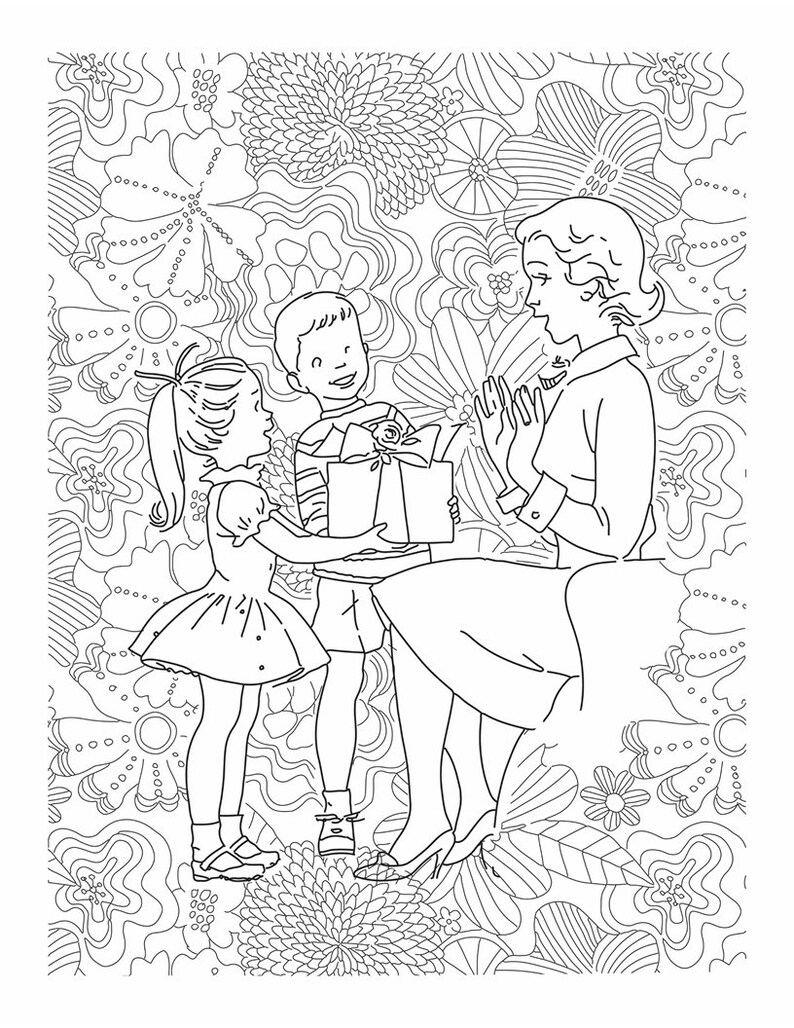 Printable 30 Mom Coloring Pages Instant Download Print at Etsy