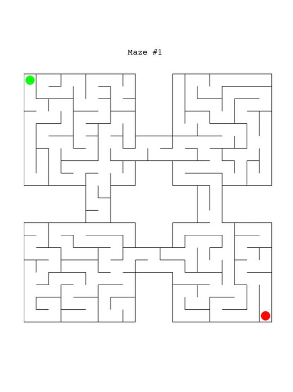 100 Printable Mazes With Solutions Digital Download Puzzles | Etsy