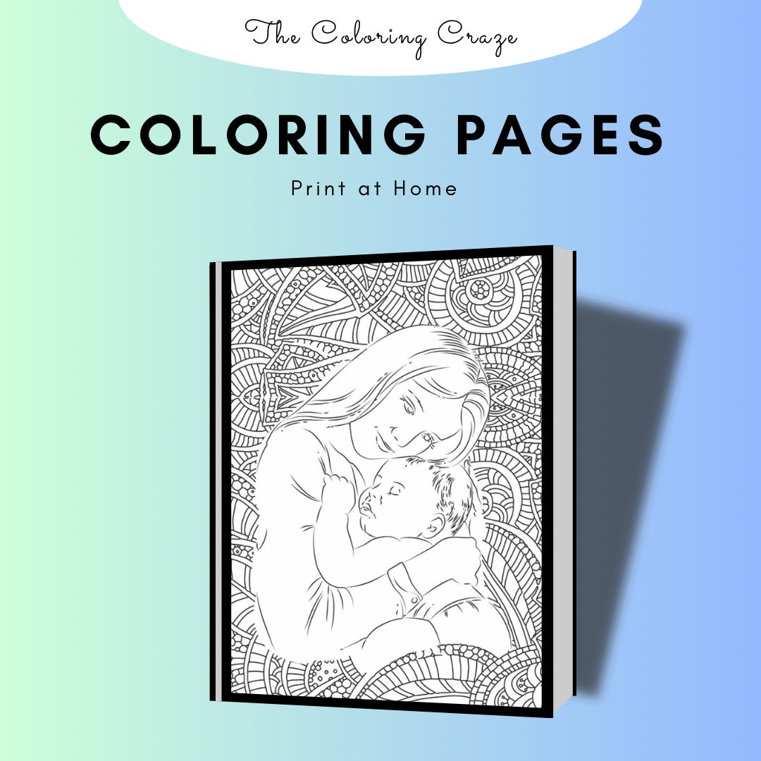 Printable 30 Mom Coloring Pages - Instant Download - Print at Homecraft ...