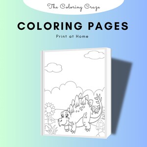 Printable 100 Cute Dinosaur Coloring Pages Instant Download Print at ...