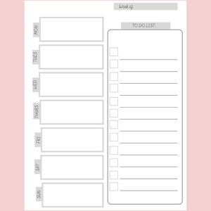 Daily Planner Weekly Planner Weekly Printable Daily - Etsy