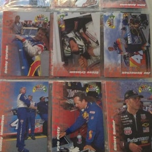 Cartes à collectionner de course de voitures NASCAR Cartes de course MAXX 1997 Grandes roues dentées 1998 Collection des meilleurs cadeaux de Noël