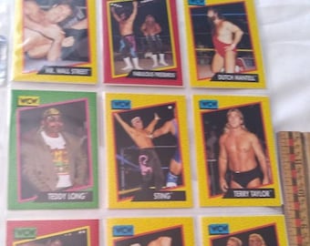 WCW 1991 Impel Wrestling Collectable Cards Monday Night Wars World Championship Flair Lex Luger Sting Doom Christmas Gift Stocking Stuffer