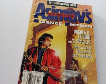 Isaac Asimov's Science Fiction Magazine April 1995 Double Issue Sci-fy Short Story Litterature Personal Library Vintage Antique Novel Book