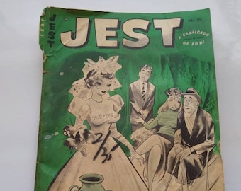 Jest Men&#39;s Pulp Magazine May 1962 Book Tiny Library Vintage Antique Fiction paperback Gentlemen Stories Pinup Cartoon Comic Strips