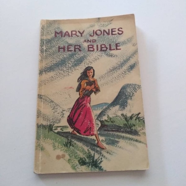 Mary Jones and Her Bibtle By Mary Carter Book Personal Library Vintage Antique Litterature Religion Novel paperback Victorian Theme Gifts