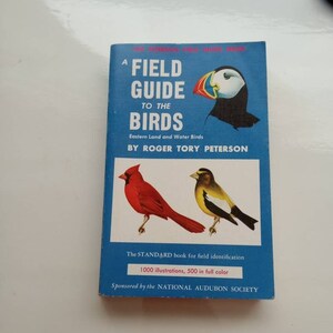 A Field Guide to Birds Book Library Vintage Antique Manual Reference Decor Cottage gift for him Father&#39;s Day Foraging Birding Bookshelves