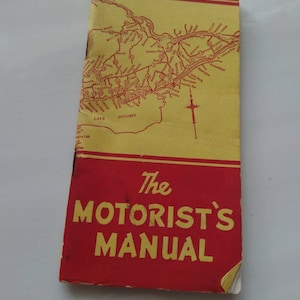 Manuel de l'automobiliste du ministère de la Voirie de l'Ontario, bibliothèque de référence du guide des véhicules à moteur, manuel ancien vintage, décoration de livre