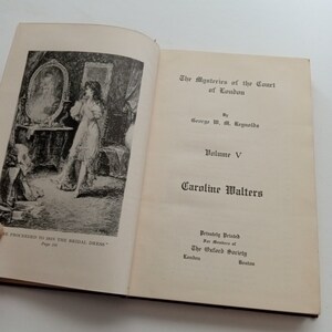 The Mysteries of the Court of London Volume V Buch Referenz Kleine Bibliothek Vintage Antik Handbuch Buch Dekor Weihnachtsgeschenk Strumpf Stuffer