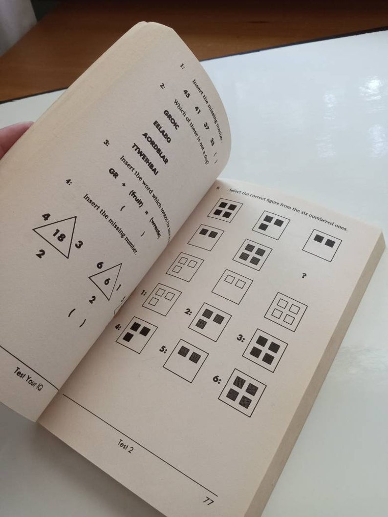 Test Your IQ by Hans Eysenck Library Vintage Antique Reference Etsy