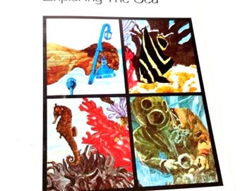 Exploring the Sea Ginn Reading Series 1972 Learning Children Book Library Vintage Antique Collectable Christmas Gift Stocking Stuffer