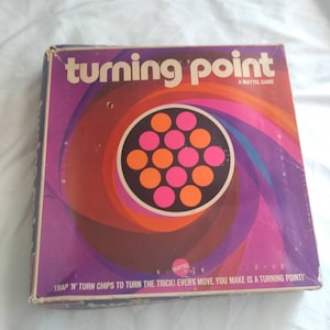 Turning Point By Mattel Vintage Antique 1969 Age 8 to Adult ,  2 players Table Top Board Game Gift Boardgame Family Night Mind Stategie Game