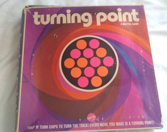 Turning Point By Mattel Vintage Antique 1969 Age 8 to Adult ,  2 players Table Top Board Game Gift Boardgame Family Night Mind Stategie Game