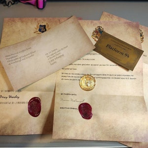 Carta de un fan de Harry Potter sobre el comienzo de la escuela en Hogwarts *** incl. billete del Autobús Noctámbulo ***