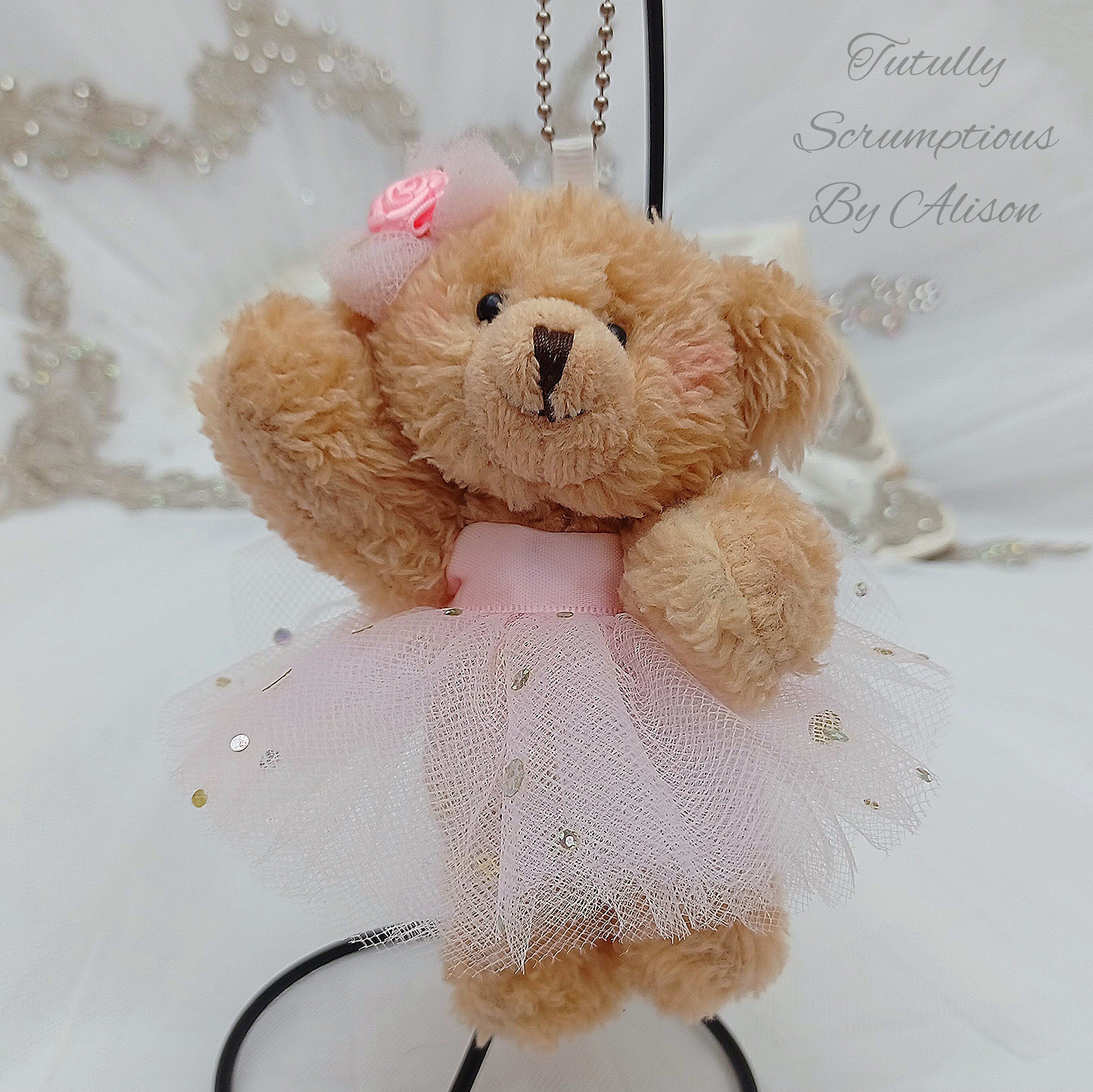 Ballerina Teddy Bear Bagcharm/keychain/keyring/accessory Ballerina Teddy Bear Bagcharm/keychain/keyring/accessory