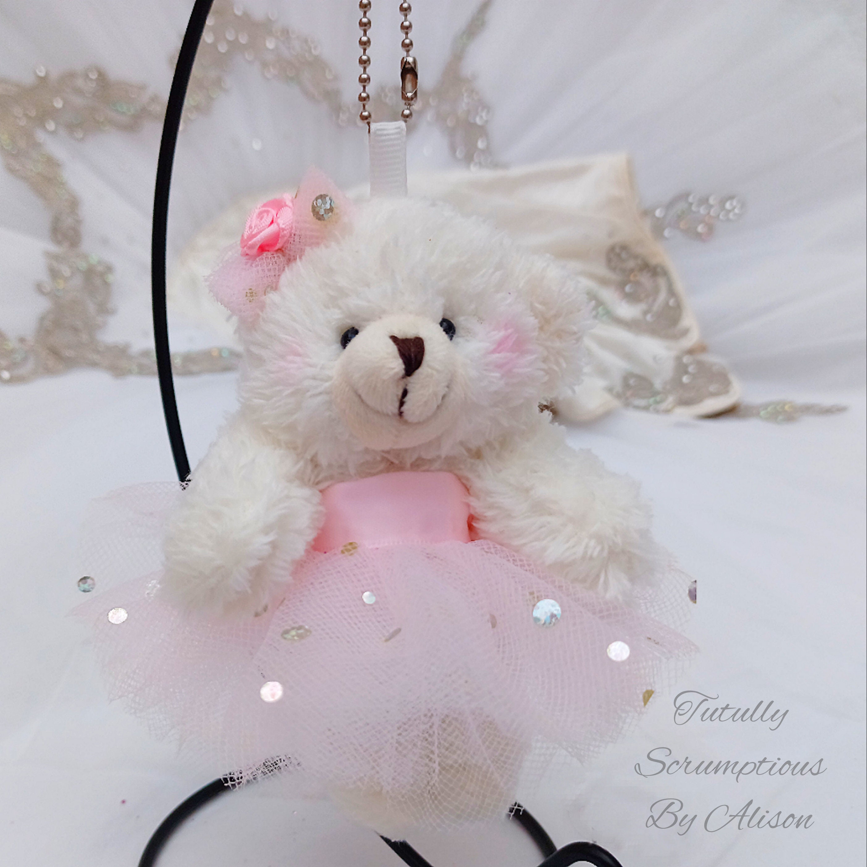 Ballerina Teddy Bear Bagcharm/keychain/keyring/accessory Ballerina Teddy Bear Bagcharm/keychain/keyring/accessory