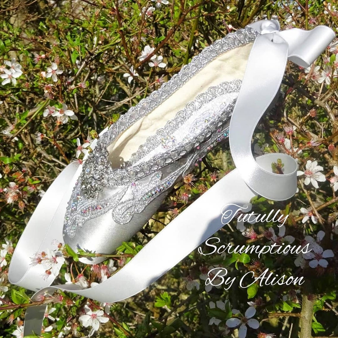 silver pointe shoes