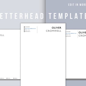 Plantilla de membrete personal, plantilla de membrete moderna y diseñada profesionalmente para Word