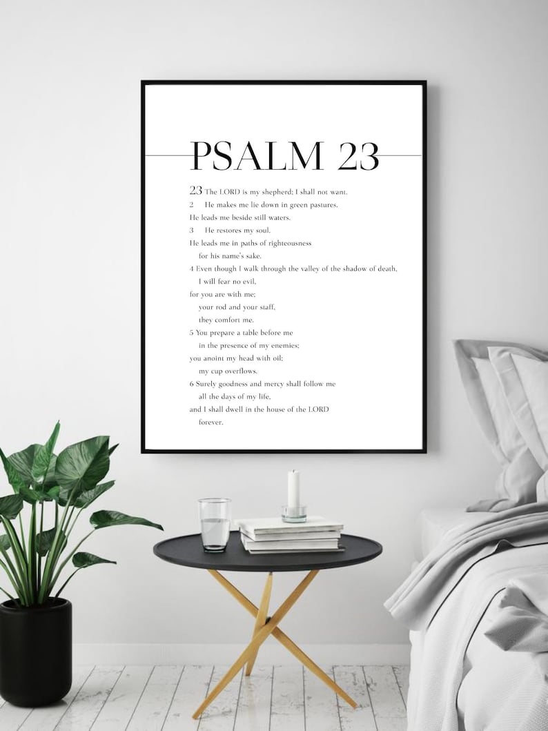 Psalm 23 ESV Bible Verse Wall Art Scripture Artwork Soul Etsy psalm-23-esv-bible-verse-wall-art-scripture-artwork-soul-etsy