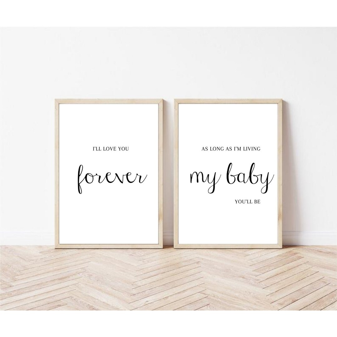 Baby Nursery Print | Printable Nursery Wall Art | Set of 2 Prints | 18 ...