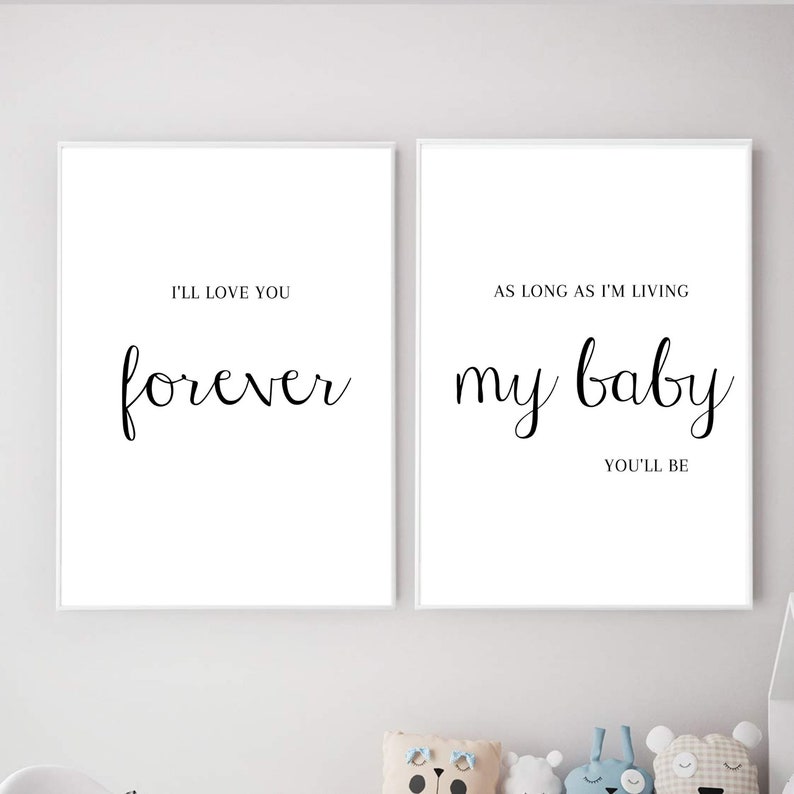 Baby Nursery Print | Printable Nursery Wall Art | Set of 2 Prints | 18 ...