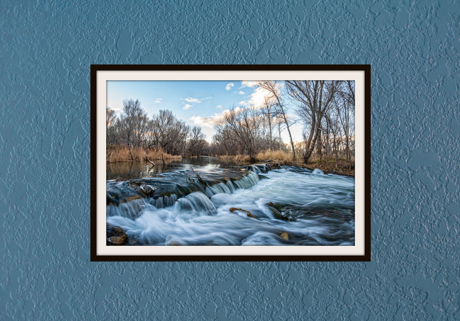 Photo Winter Verde River Waterfall Camp Verde Arizona Etsy