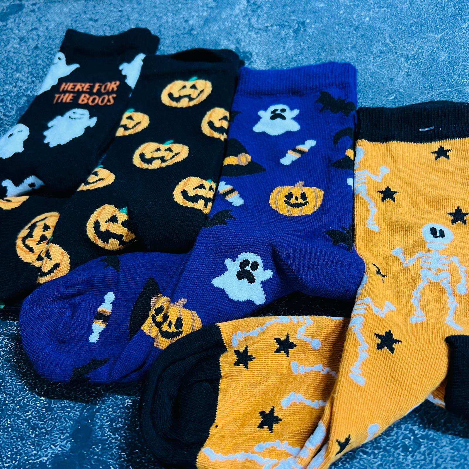4 Socks Boxhalloween Socks Funny Socks Cool Socks Cute Etsy