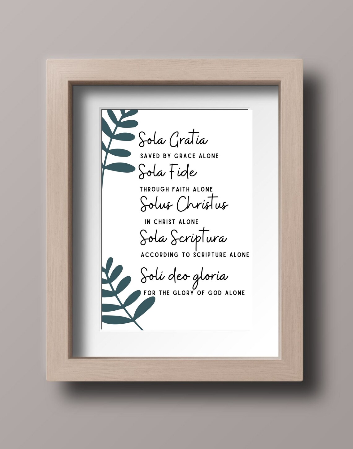 Five Solas Printable - Etsy
