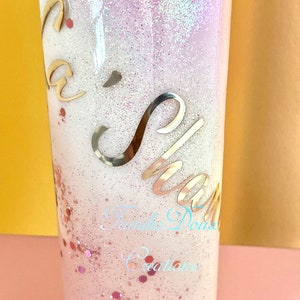 Gradient Swirl Glitter Tumbler