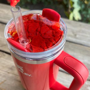 Red Delicious Stanley Lid Topper | Custom Petri Resin Stanley Lid | Resin Custom Stanley Lid | Fits 20oz / 30oz / 40oz